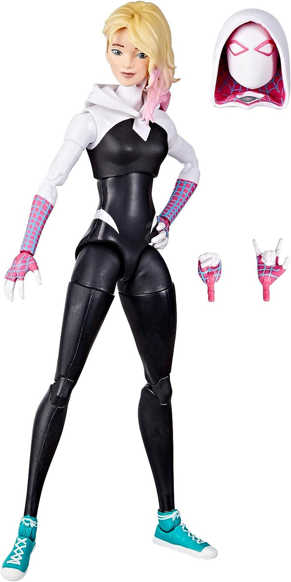 Spider-Man Marvel Legends Series Across The Spider-Verse Spider-Gwen 6-inch Action Figure Toy, 4 Accessories